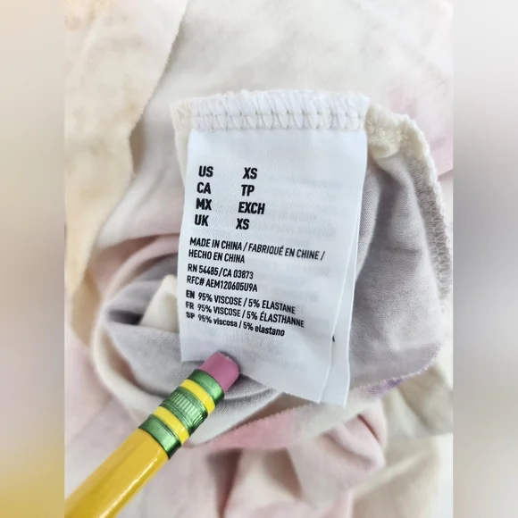 American Eagle Outfitters Soft & Sexy Braided Tie Dye Tank Top Size Extra Small - Picture 3 of 6